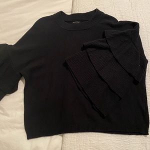 Who What Wear for Target black peplum sleeve sweater